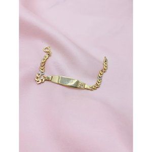 ❤️ Real 14k Gold Bracelet ID ❤️ 7”